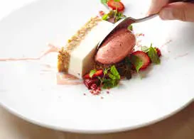 Risalamande med kirsebær sorbet