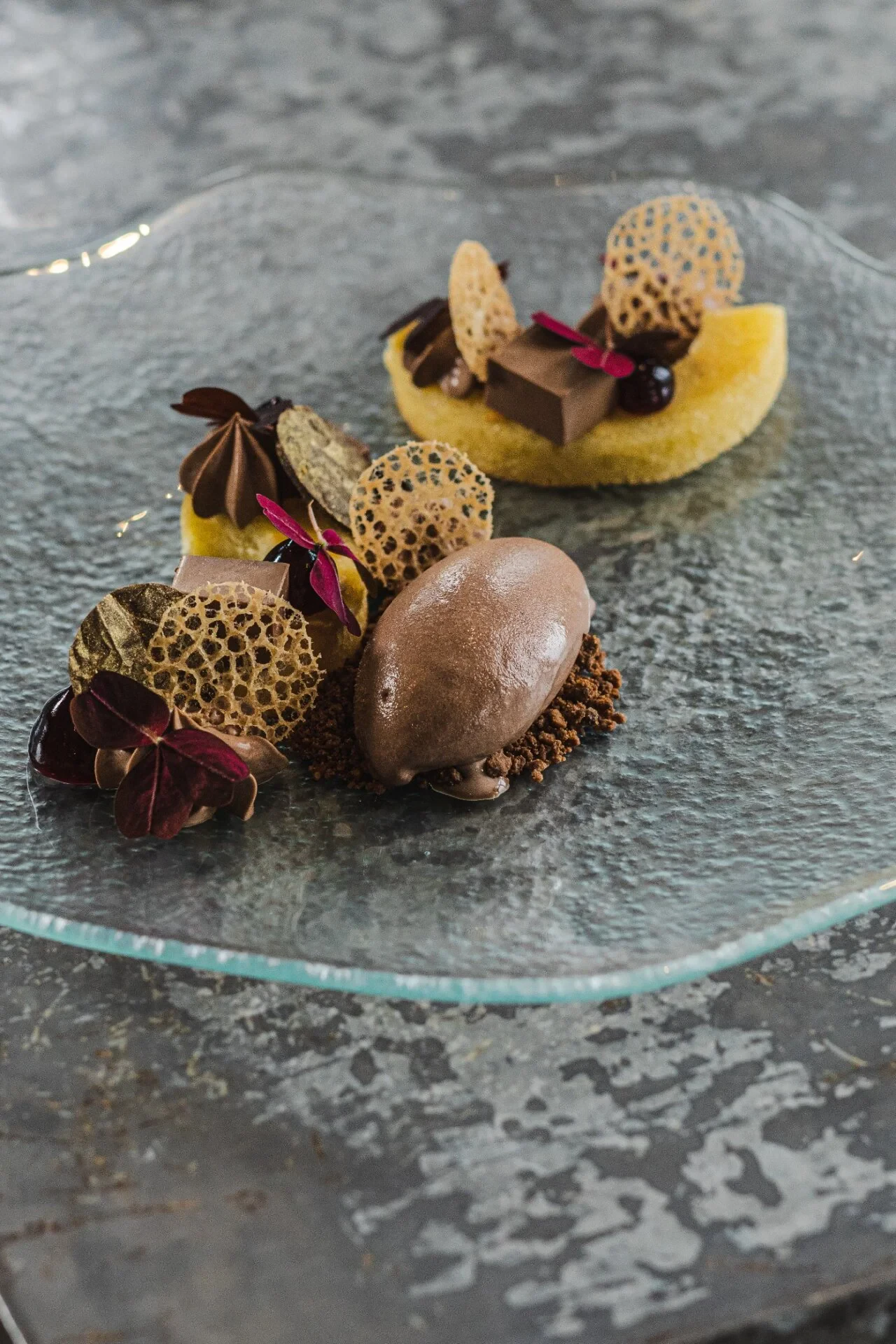 Lækker chokolade dessert fra Knudhule Badehotel