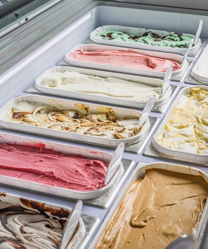 Rahmeis und Sorbet
