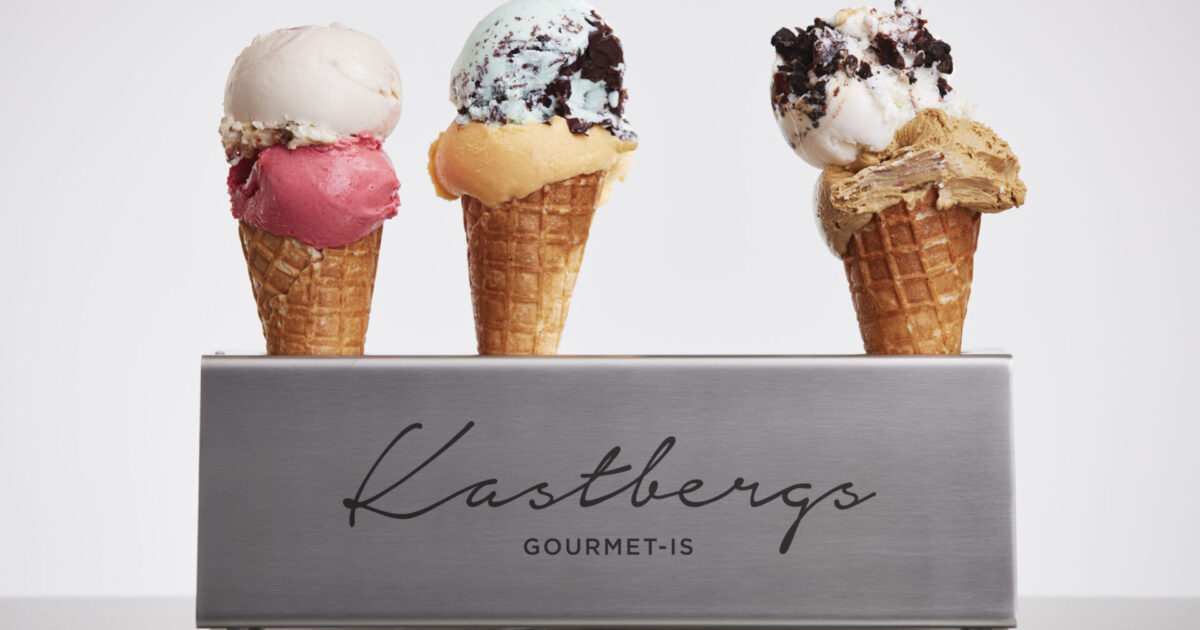 Delicious Gourmet icecream in waffles