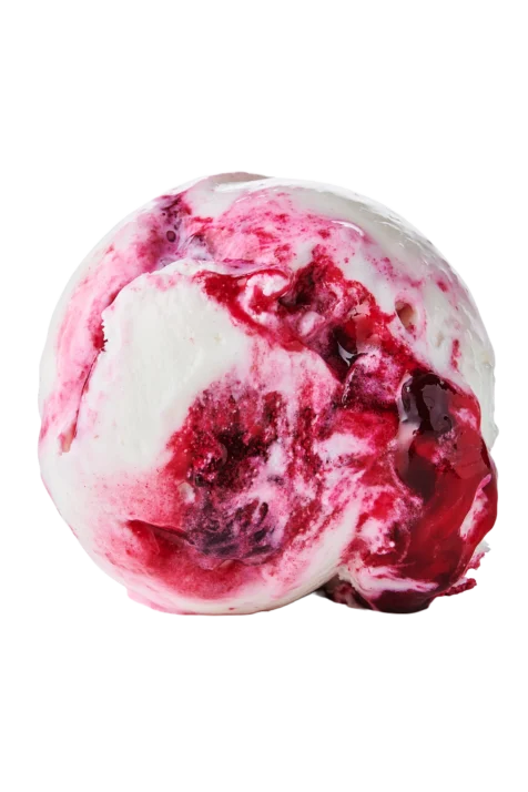 En flot kugle af Kastbergs Amarene Kirsebær is