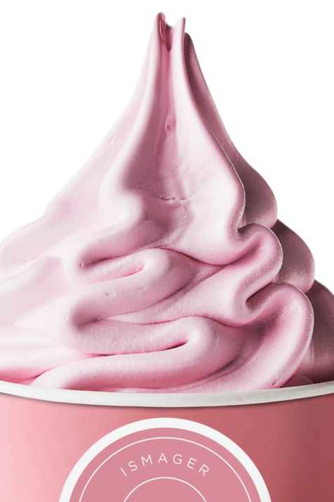 Lækker og cremet jordbær softice