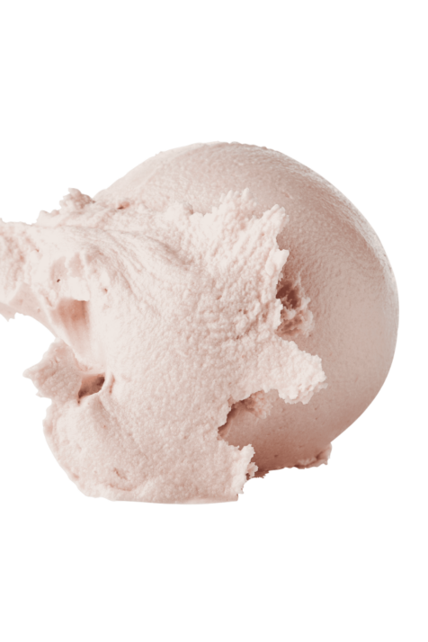 En flot kugle af Kastbergs rabarber sorbet