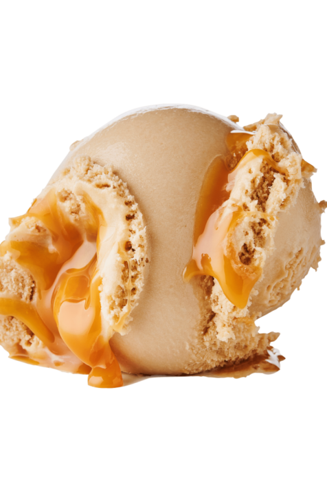 En flot kugle af saltet karamel is