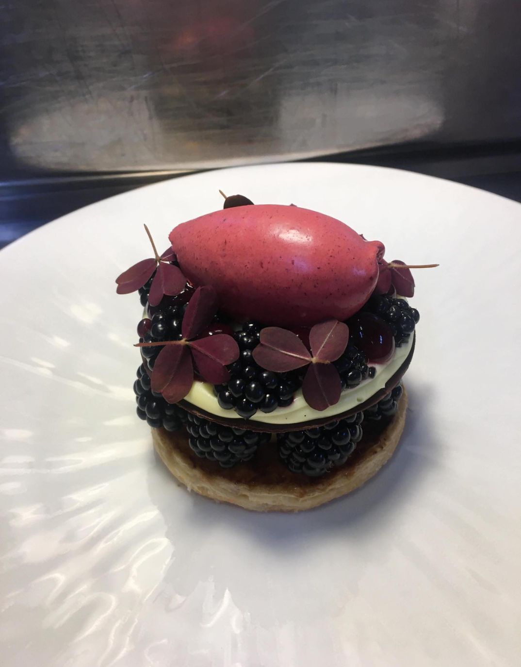 Mille-feuille met Zwartebessensorbet