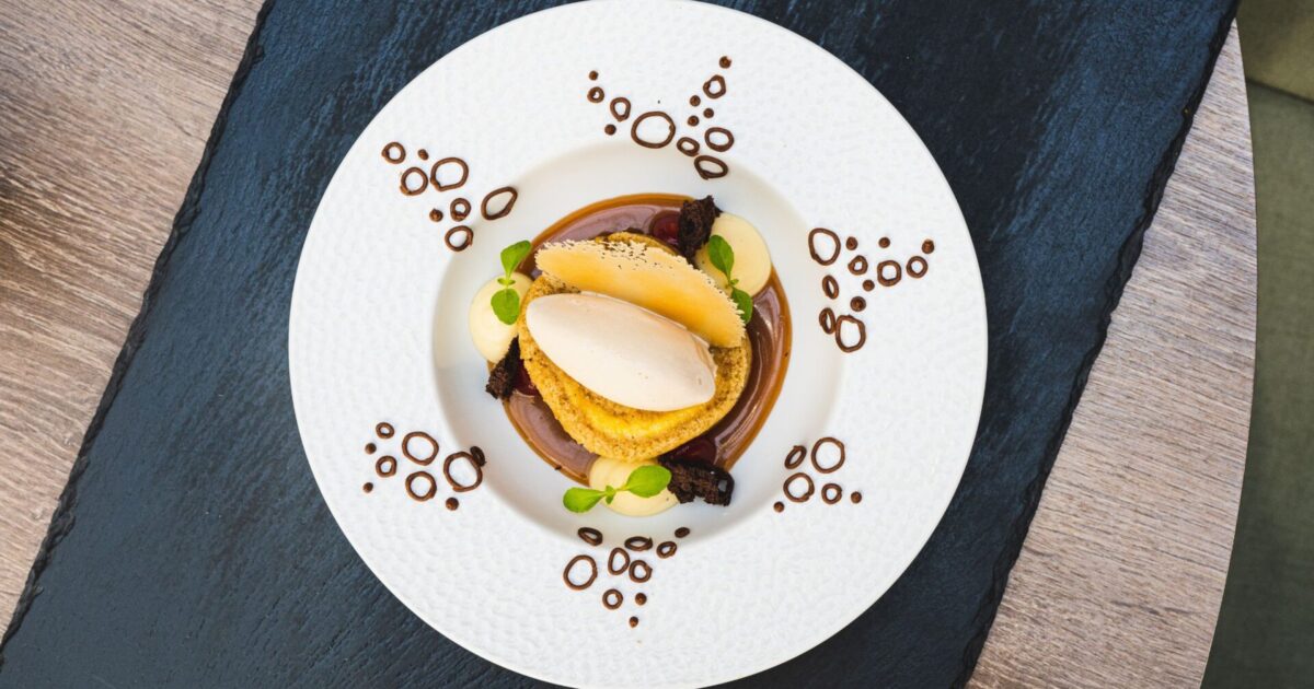 The Hangover Cure dessert with Cask Whisky Icecream